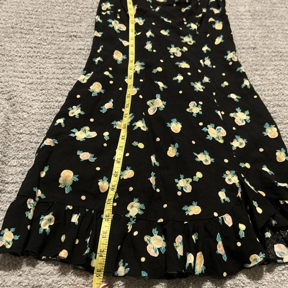 Free People Womens Like A Lady Citrus Floral Printed Mini Dress Black Size Small - Picture 6 of 8